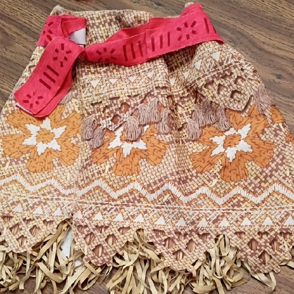 🌊Disney Moana Red and Orange Patterned Skirt Set